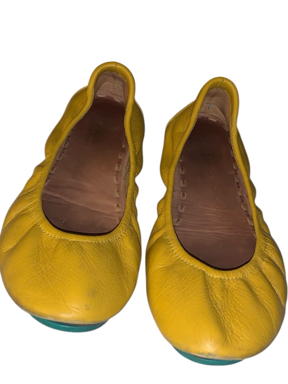 Tieks Mustard Yellow Leather Ballet Flats